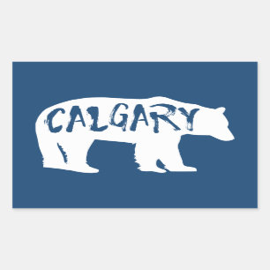 Adesivo Retangular Calgary Alberta Bear