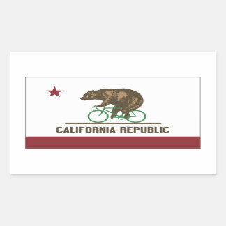 Adesivo Retangular California Bear Bike Sticker