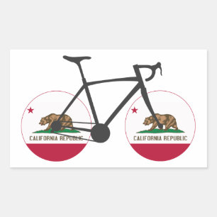 Adesivo Retangular California Flag Cycling
