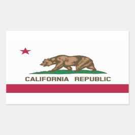 Adesivo Retangular California Flag Sticker