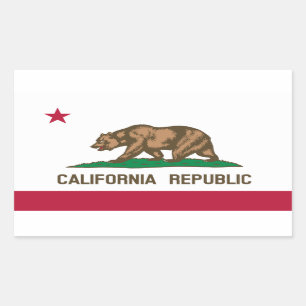 Adesivo Retangular California Flag Sticker