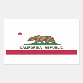 Adesivo Retangular California Republic State Flag, Estados Unidos