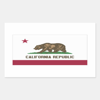Adesivo Retangular California Republic Sticker
