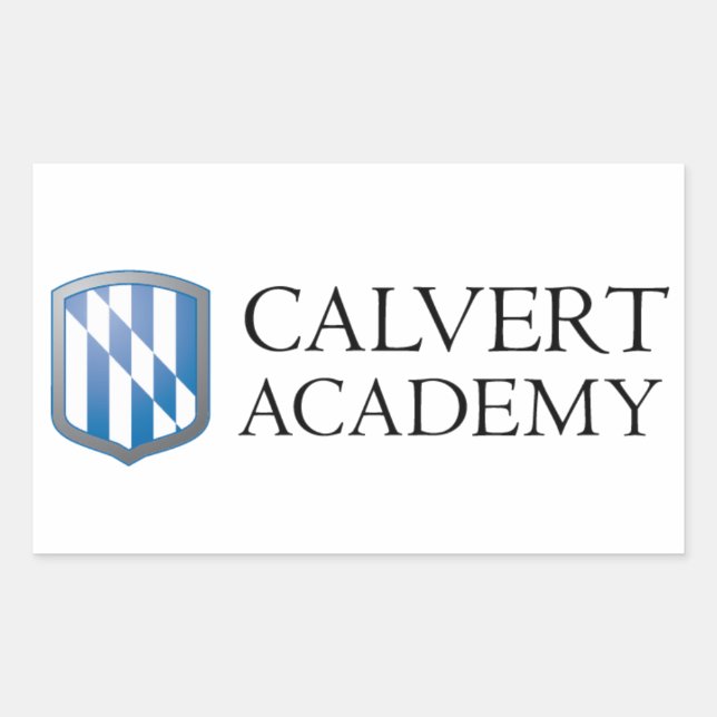 Adesivo Retangular Calvert Academy Stickers (4,5" x 2,7") Conjunto de (Frente)