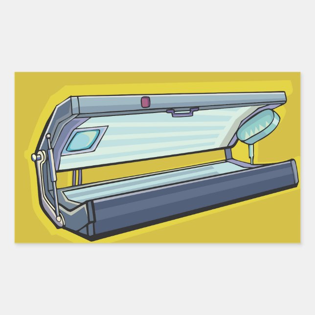 Adesivo Retangular Cama de Bronzeamento Retro Spa (Frente)