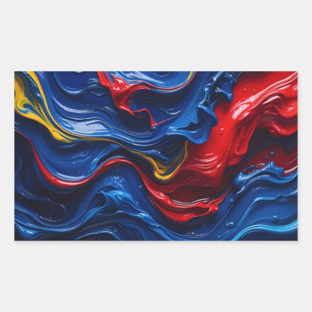 Adesivo Retangular Camadas e Camadas de Tinta (Frente)