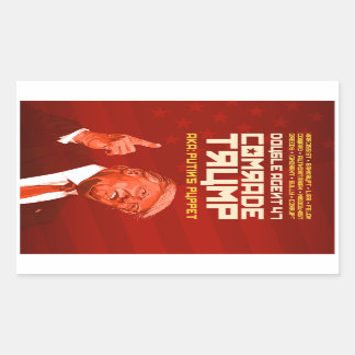 Adesivo Retangular Camarada Trump: O agente duplo (Putin's Puppet)