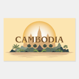 Adesivo Retangular Camboja