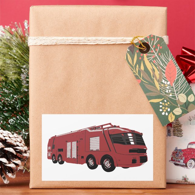 Adesivo Retangular Caminhão de Fogo Futuro (Criador carregado)