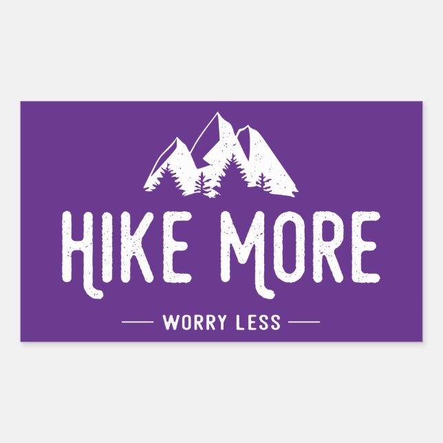 Adesivo Retangular Caminhe Mais Preocupada Menos (Frente)