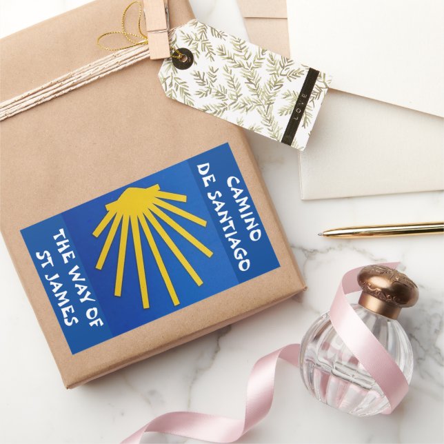 Adesivo Retangular Camino de Santiago A rua James 0001 (Presentear)