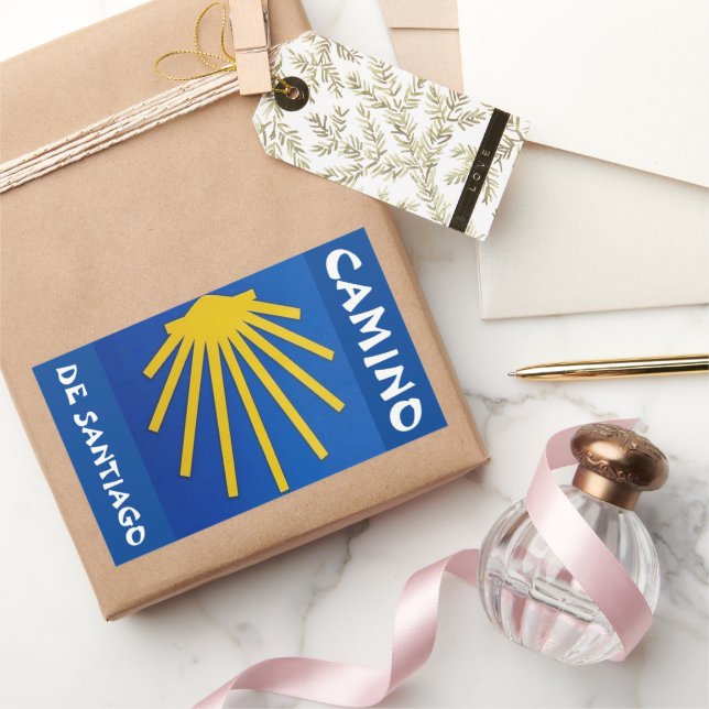Adesivo Retangular Camino de Santiago A rua James 0002 (Presentear)