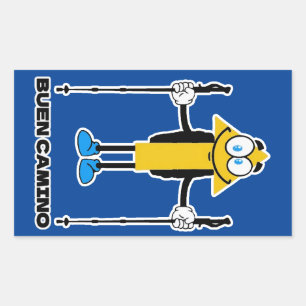 Adesivo Retangular Camino de Santiago Sticker