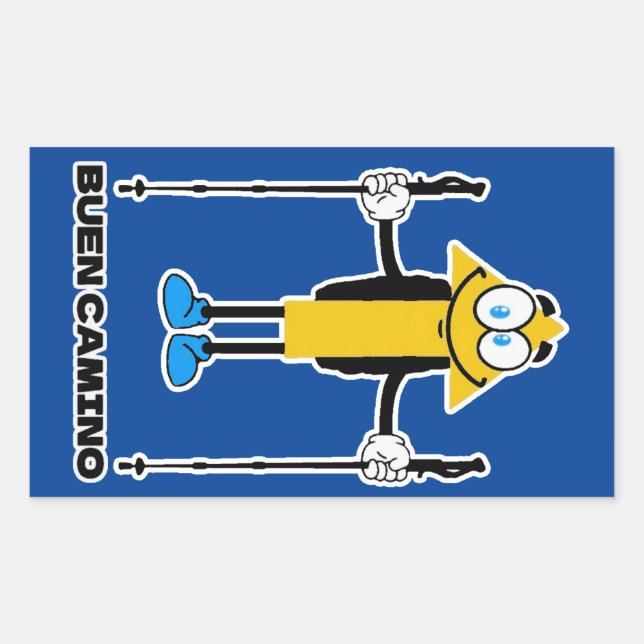 Adesivo Retangular Camino de Santiago Sticker (Frente)