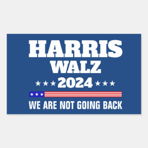 Adesivo Retangular Campanha Harris Walz 2024