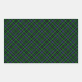 Adesivo Retangular Campbell Clan Tartan Designed Impressão