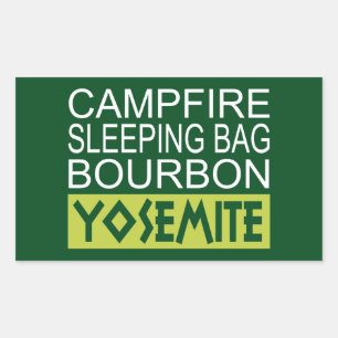 Adesivo Retangular Campfire Sleing Bag Bourbon Yosemite