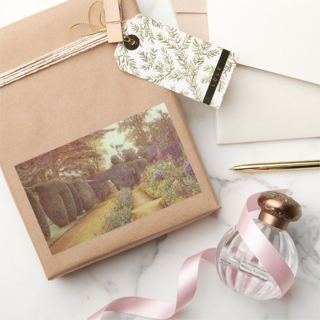 Adesivo Retangular Campsea Ashe, Suffolk, por Ernest Arthur Rowe (Presentear)