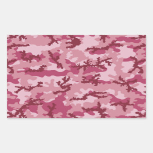 Adesivo Retangular Camuflagem rosa