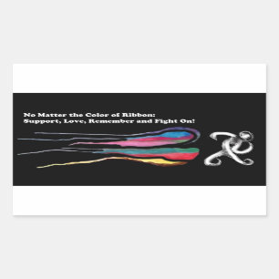 Adesivo Retangular Cancer De Luta: Todas As Fitas Importam