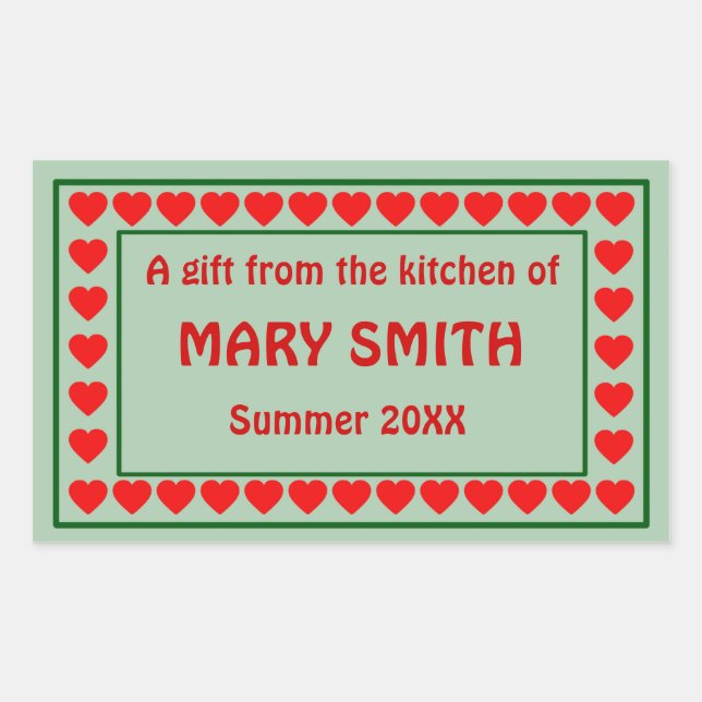 Adesivo Retangular Canning, Preserve, Jarring Labs para Personalizar (Frente)