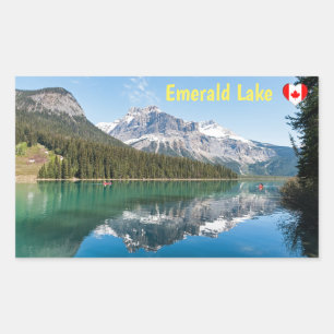 Adesivo Retangular Canoa no famoso Lago Esmeralda - Yoho NP, Canadá