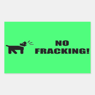 Adesivo Retangular Cão Ativista: Sem Fracking
