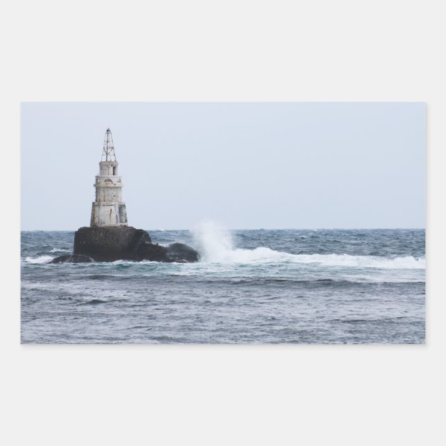 Adesivo Retangular Capa de mar com farol (Frente)