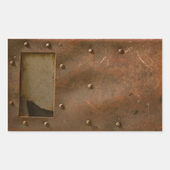 Adesivo Retangular Capacete de soldadura enferrujada (Frente)