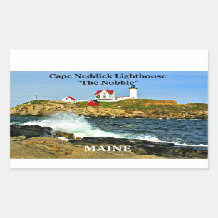 Adesivo Retangular Cape Neddick, "The Nubble", Stickers