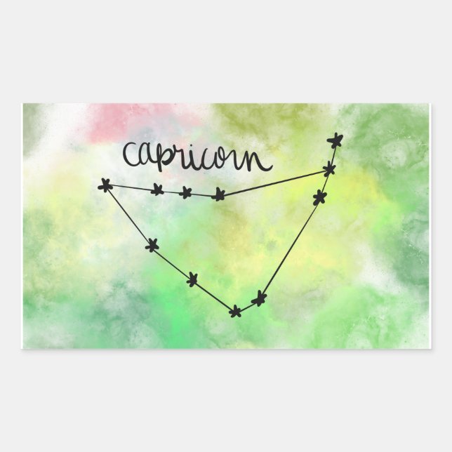 Adesivo Retangular Capricórnio Star Baby Sticker (Frente)