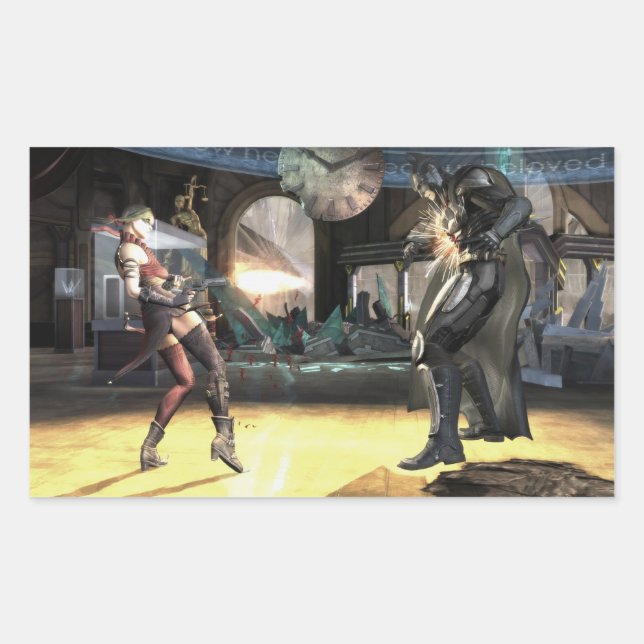 Adesivo Retangular Captura de tela: Harley vs Batman 2 (Frente)