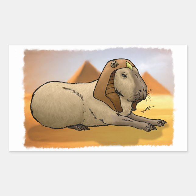 Adesivo Retangular Capybara Sphinx (Frente)