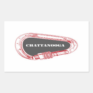 Adesivo Retangular Carabineiro escalador de Chattanooga