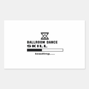 Adesivo Retangular Carga da habilidade da dança de salão de baile