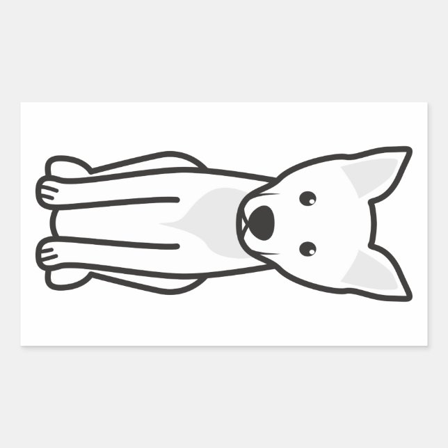 Adesivo Retangular Carolina Dog Cartoon (Frente)