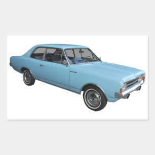 Adesivo Retangular Carro antigo Opel Rekord