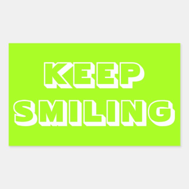 Adesivo Retangular Cartão branco verde para manter sorriso, cartucho (Frente)