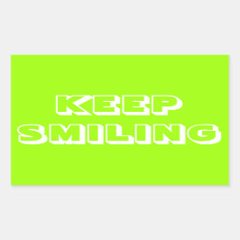 Adesivo Retangular Cartão branco verde para manter sorriso, cartucho