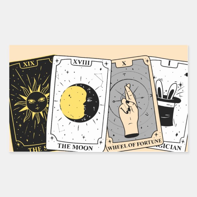 Adesivo Retangular Cartão de Tarot (Frente)