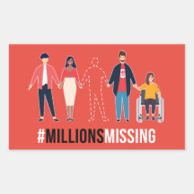 Cartaz do #MillionsMissin pessoas