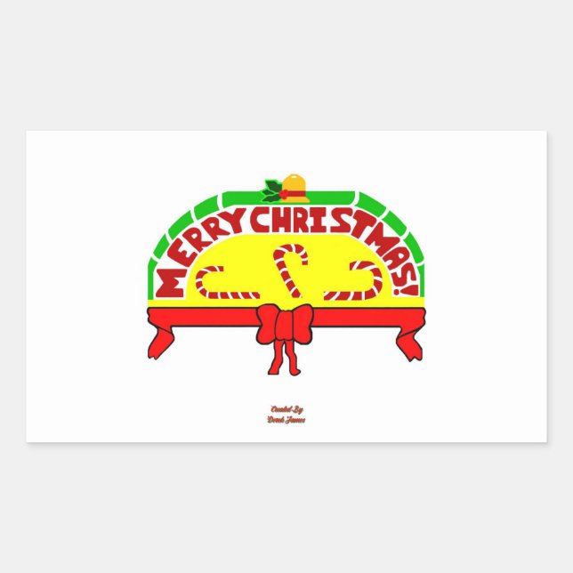 Adesivo Retangular Cartões de natal Retângulo Sticker (Frente)