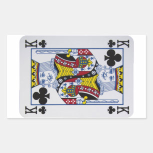 Adesivo Retangular Cartonagens de Reprodução do King Clovers (Clubs)