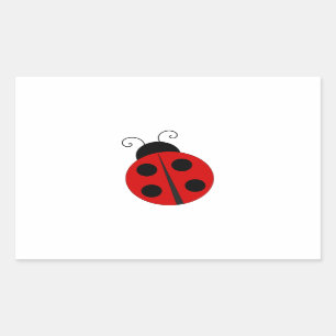 Adesivo Retangular Cartoon Lady Bug