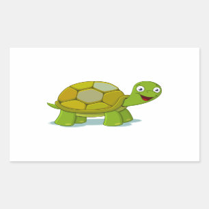 Adesivo Retangular Cartoon Turtle