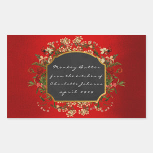 Adesivo Retangular Casa Feita A Partir Da Cozinha De Nome Chalkboard