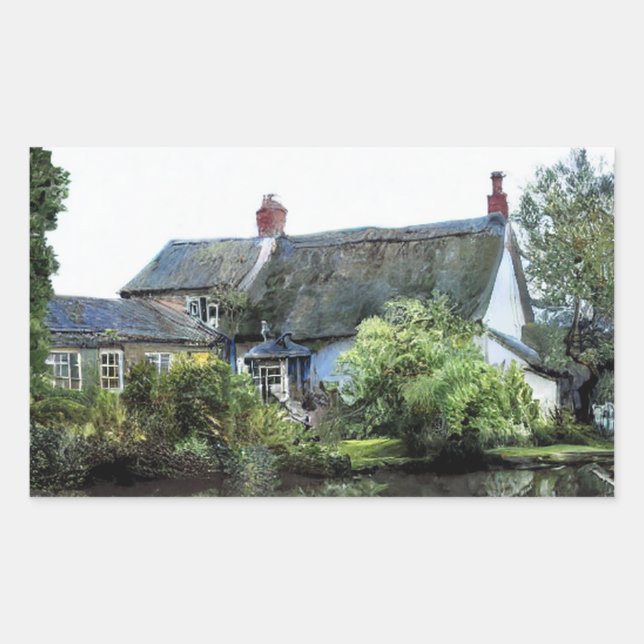 ADESIVO RETANGULAR CASA TÍPICA DA VELHA INGLATERRA (Frente)