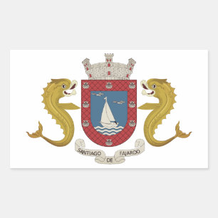 Adesivo Retangular Casaco de Armas de Fajardo - PUERTO RICO
