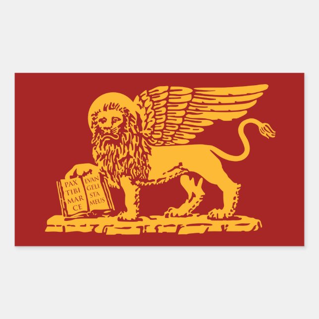 Adesivo Retangular Casaco de Armas de Veneza (Frente)