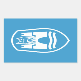 Adesivo Retangular Casaco de Armas Wolfsburg (branco)